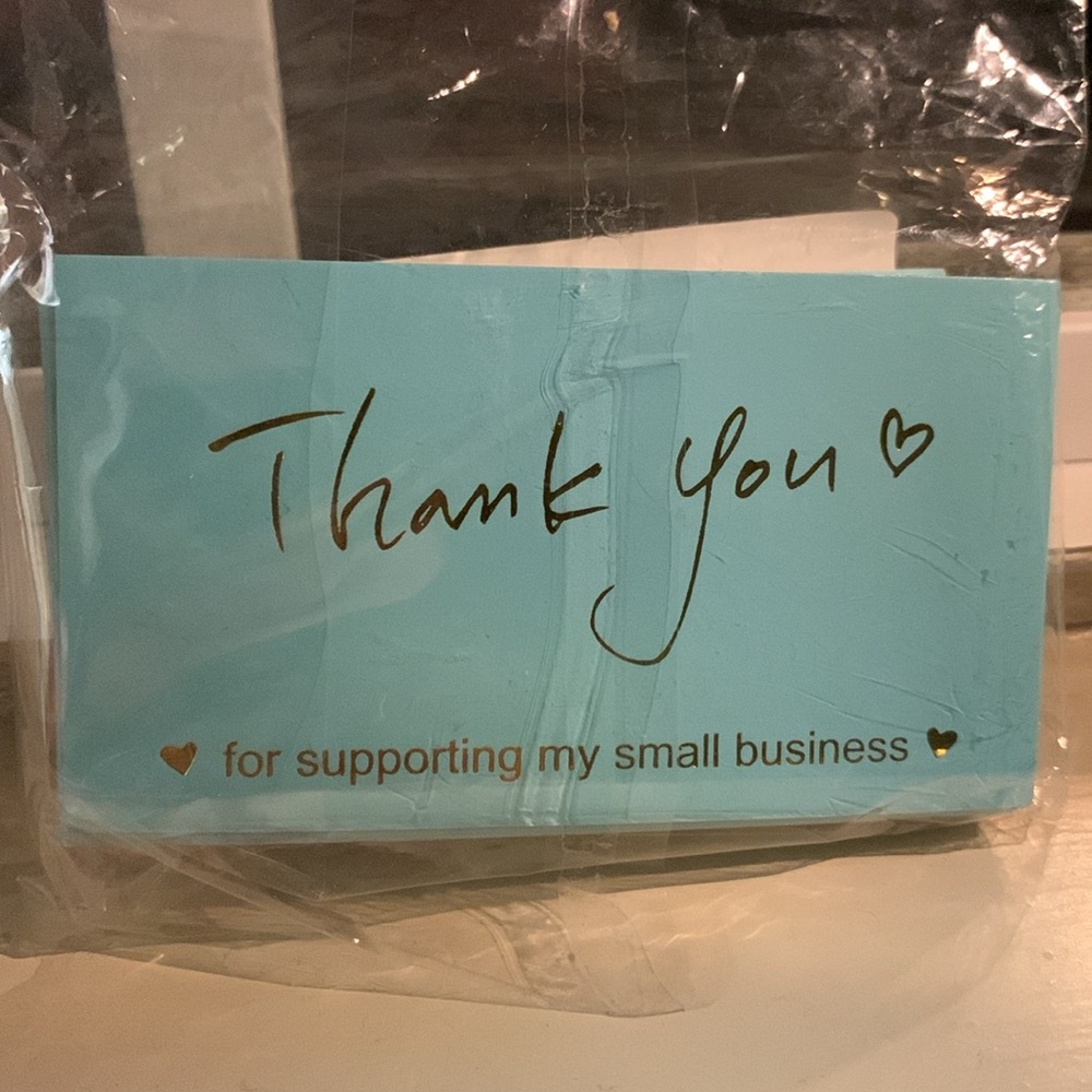 Thank You Cards 25pk “Tiffany Blue” 3.5x2”
